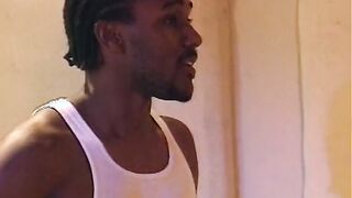 Nude girls is taking janitor's penis for wild sucking off action