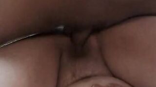 Old dark hair gets deep drilling on a couch