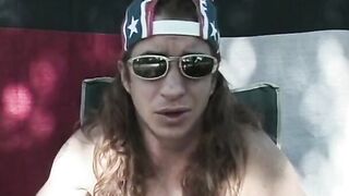 Trailer park stud gets his penis and asshole licked by thot
