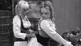 Long boobies on a Goddess sexy squeezed by a Beauty dyke women