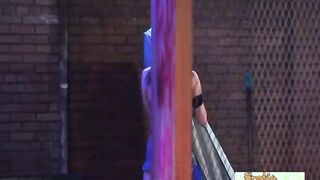 Group of lesbo chick drill each other with huge fat sex toys