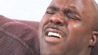 Puffy ebony Hot is fucking by muscled ebony bro