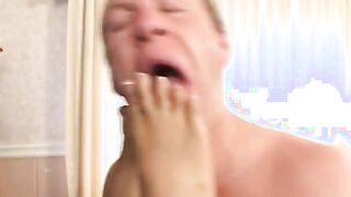 Nice doggy style fucked after chinese gets her foot licked