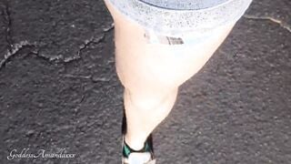 Walk with Hot my toes bitch