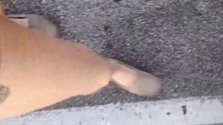 Walk with Hot my toes bitch