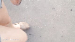 Walk with Hot my toes bitch