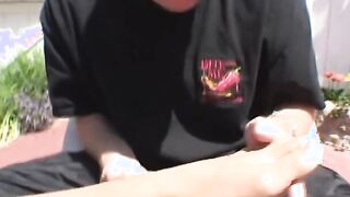 Crazy Sexy penis blowing blonde with good titted gets toes lick