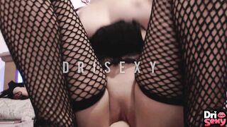Nymphet having fun with sex toy inside cunt and butt | Goddess Dri | TBT tape
