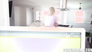 Tommy Wood catches his stepmom Slimthick Vic parading her juicy booty inside a g-string