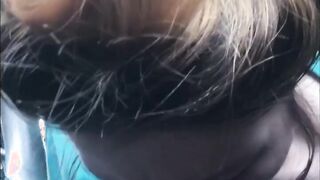 Blowing penis inside the college parking lot before class