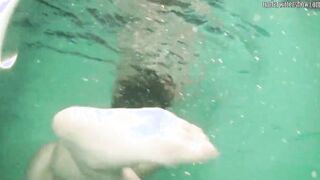 Tiniest sexiest horniest babes swim and masturbate