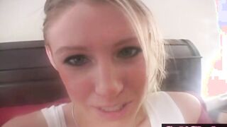 Devils Pedicure barely legal gets babe with sex toy
