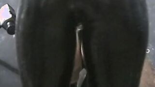 Spicy red haired domina punishes dark haired inside dungeon