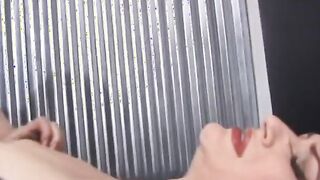2 lesbians play hard and lick their pussies on a table