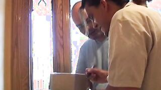 Beauty mom fucks passionately into her friend's living room