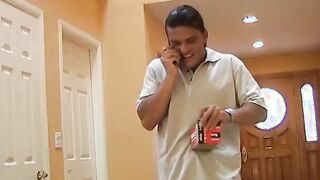 Beauty mom fucks passionately into her friend's living room