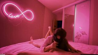 Adorable sluts blows my cock and fucks after party