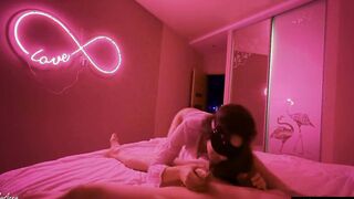 Adorable sluts blows my cock and fucks after party