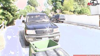 Blonde thot with tiny titted pick up and got a belly creampie