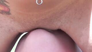 Amazing dark hair girls are licking and fucking oe another o