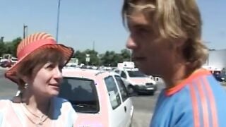Big Boobed old loves to offer satisfaction to the young guy