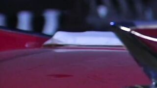 Hottie blonde gets cum on her crazy hot breasts after giving blowjob