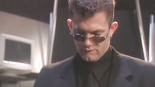Male spy finger fucked lusty female spy's twat and asshole