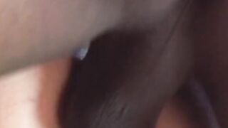 Freaky blonde Women takes 2 enormous dicks on couch