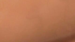 Trashy cunt with mouth with tiny jugs is double penetrated and facial