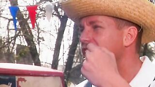 Cowboy dungaree fucks a rich man's Goddess ex-wife with crazy hot titties