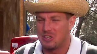 Cowboy dungaree fucks a rich man's Goddess ex-wife with crazy hot titties