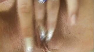 Blonde masturbates into the shower before fucking her hubby