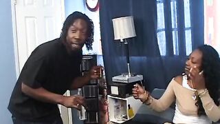 Chocolate doll loves feeling ebony schlong inside all her holes