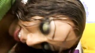 Nasty ebony bimbos is plowed from behind into her shiny ebony as