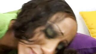 Nasty ebony bimbos is plowed from behind into her shiny ebony as