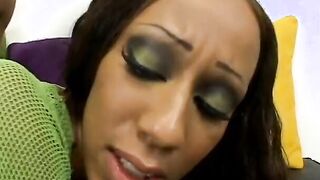 Nasty ebony bimbos is plowed from behind into her shiny ebony as