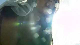 Crazy Hot young long tit bride is licked by tennis trainer