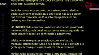 I wanted to nailed myself without a condom, afraid of getting pregnant, I just gave my butt, the bastard came in. - A day of GP | Cristina Almeida