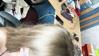 FACIAL AMATEUR DARK HAIRED GETS LONG LOAD ON HER FACE