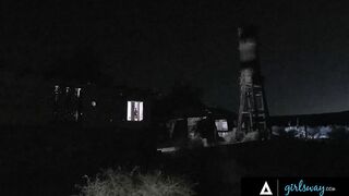 GIRLSWAY Thirsty Huntress Fuck The Big Tit Droids Alexis Fawx And Abigail Mac Into The Wastelands