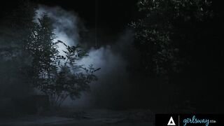 GIRLSWAY Thirsty Huntress Fuck The Big Tit Droids Alexis Fawx And Abigail Mac Into The Wastelands