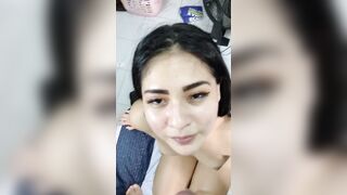 I let my hubby punish my sister by walking her nude and filling her face with cum