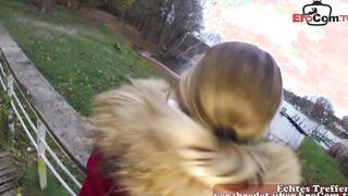 GERMAN AMATEUR SEXDATE INSIDE OUTDOORS pov WITH GLASSES milf