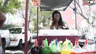 Ebony african thot gets a jizzed on her long butt from the bbc