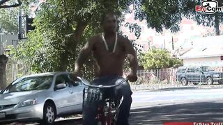 Ebony african thot gets a jizzed on her long butt from the bbc