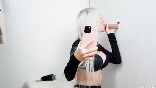 Teenie skank get a long cummed into the fitting room - Eva Elfie