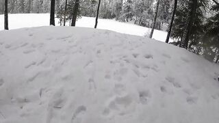 Hot inside the mid of the snow storm