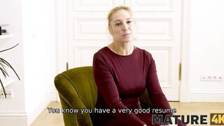 MATURE4K. During casting dude becomes interested into fucking