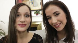 Tasty stepsisters indulge inside family play 3some