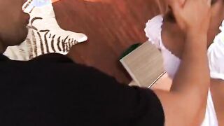 Blonde bae pie gets boned rough on the sofa by salesman